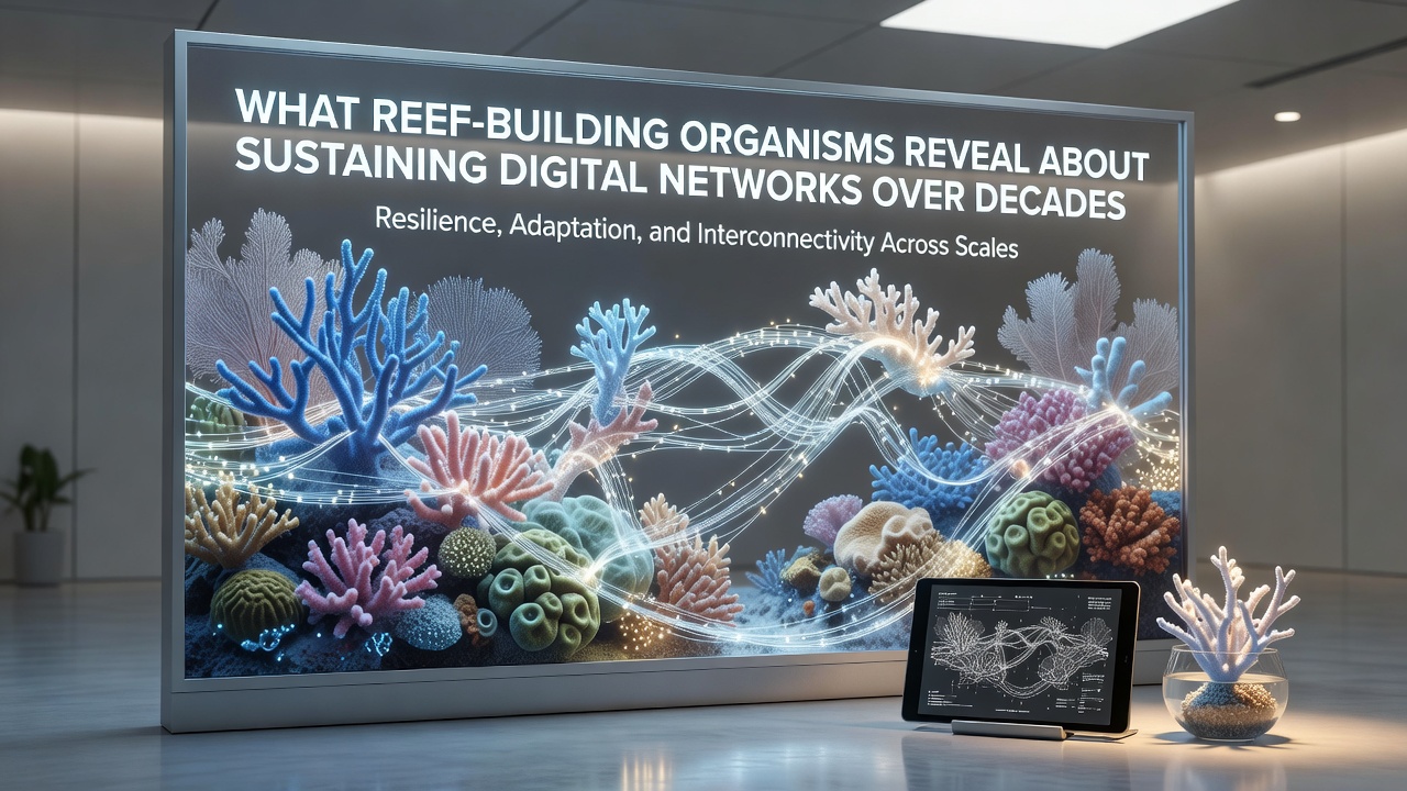 What Reef-Building Organisms Reveal About Sustaining Digital Networks Over Decades